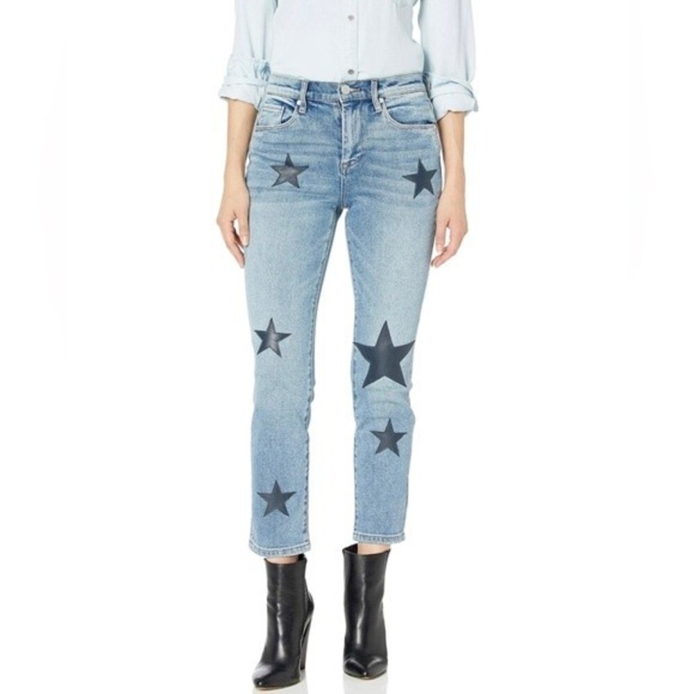BLANK NYC Star "Madison Crop" High Rise Blue Denim Jeans Size 25